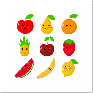 funny fruits Posters and Art